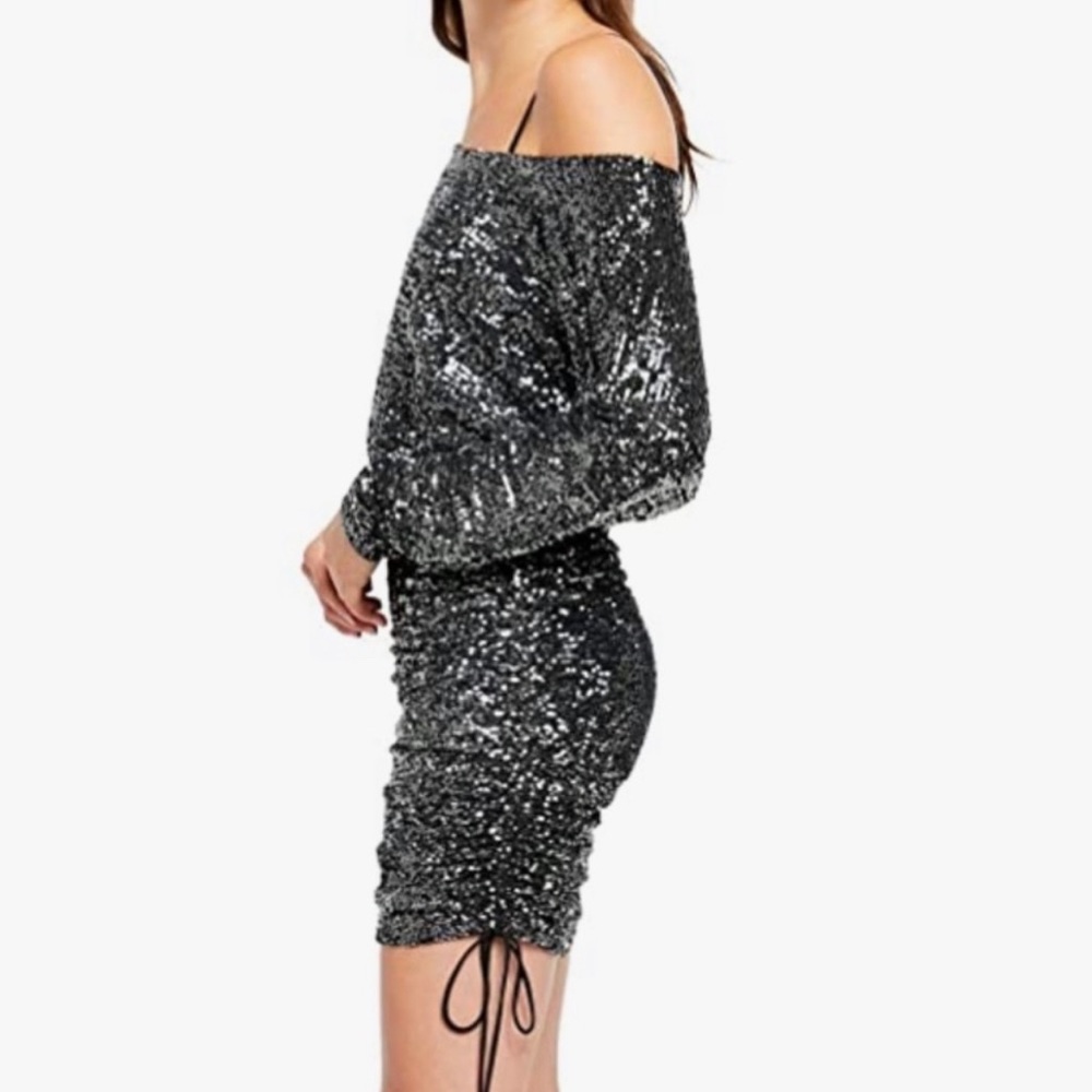Free people Giselle Sequins minidress Black Size M - Picture 3 of 9